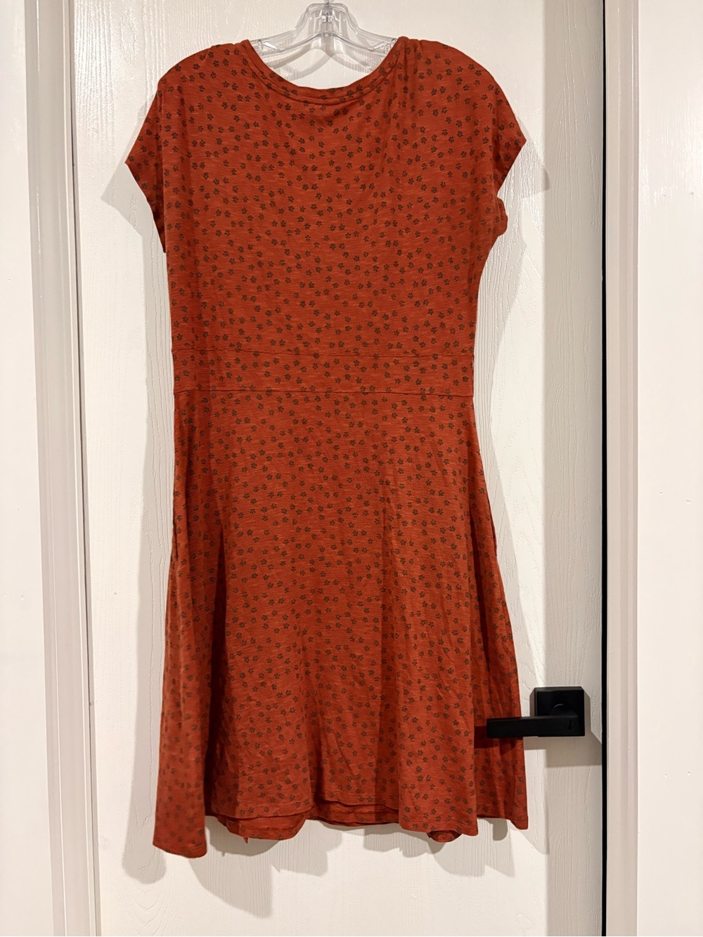 Toad&Co Rust Mini Dress with Subtle Floral Print - Picture 3 of 4